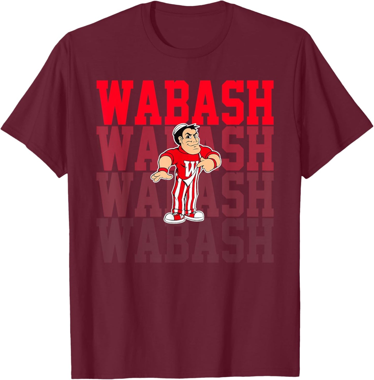 Wabash College Retro Vintage Sports Women T-Shirt - T-Shirt | Maroon