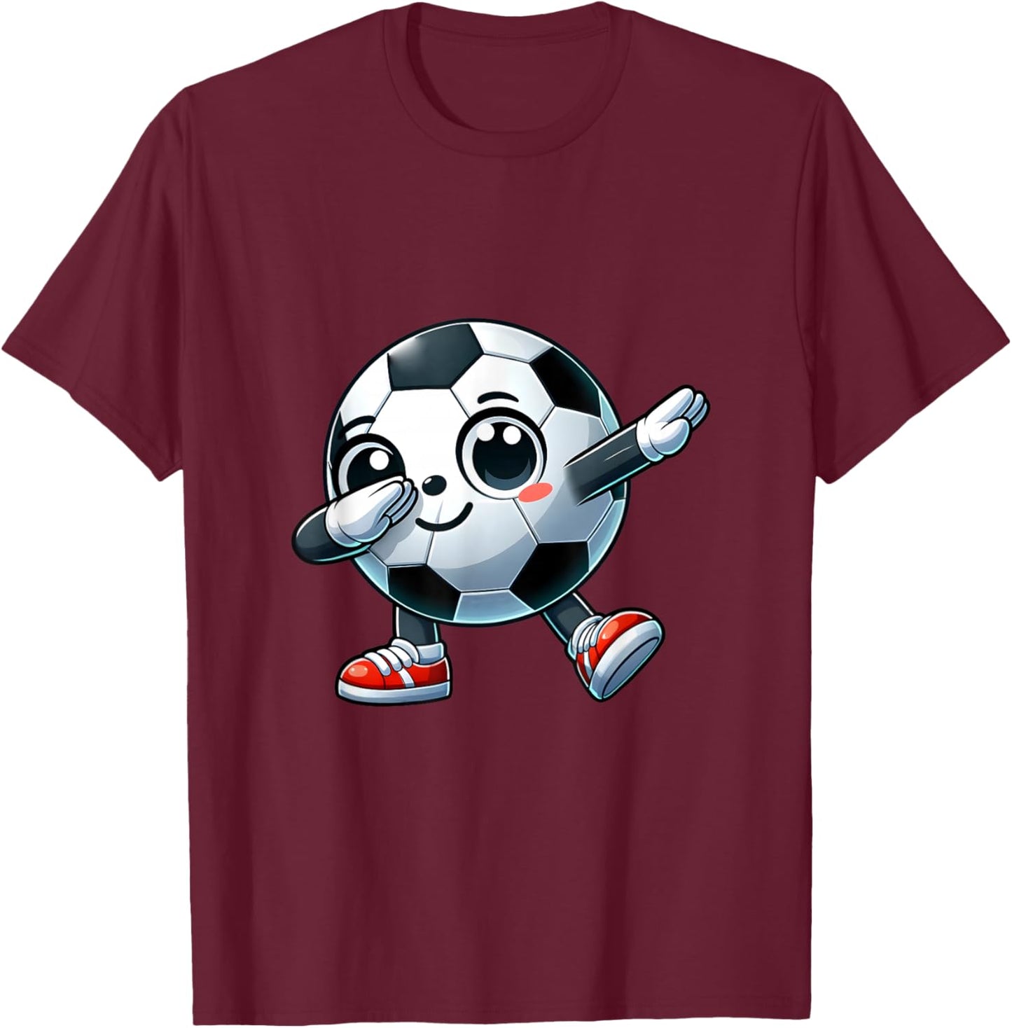 Dabbing Soccer Player Lover Cute Toddler Kids Boys Dab Dance T-Shirt - T-Shirt | Maroon