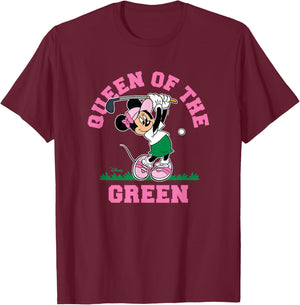 Minnie Mouse - Golfing Queen of The Green T-Shirt - T-Shirt | Maroon