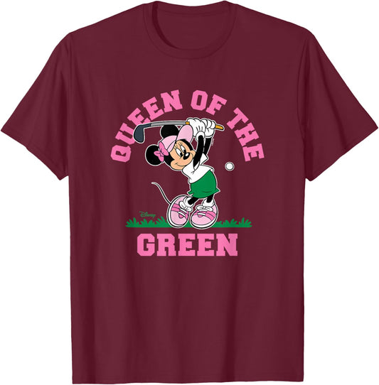 Minnie Mouse - Golfing Queen of The Green T-Shirt - T-Shirt | Maroon