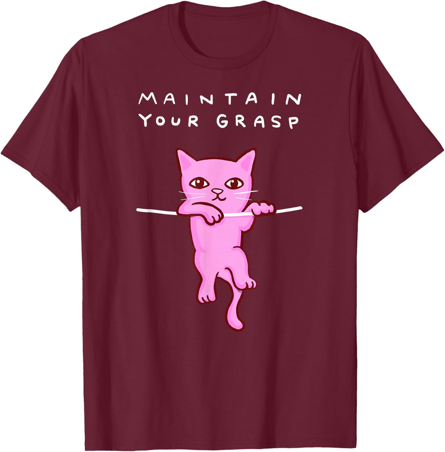 Threadless Nathan W. Pyle Maintain Your Grasp Graphic T-Shirt - T-Shirt | Maroon
