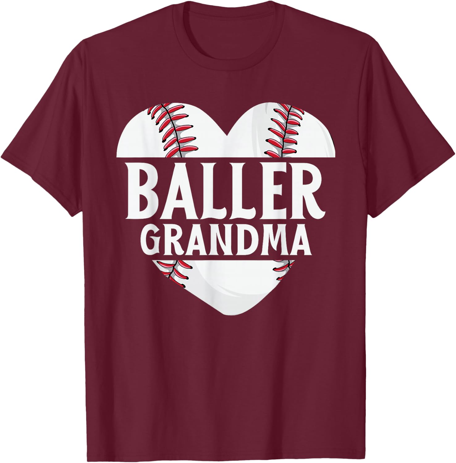 Baseball Grandma Shirts Gift Baller Grandma T-Shirt - T-Shirt | Maroon