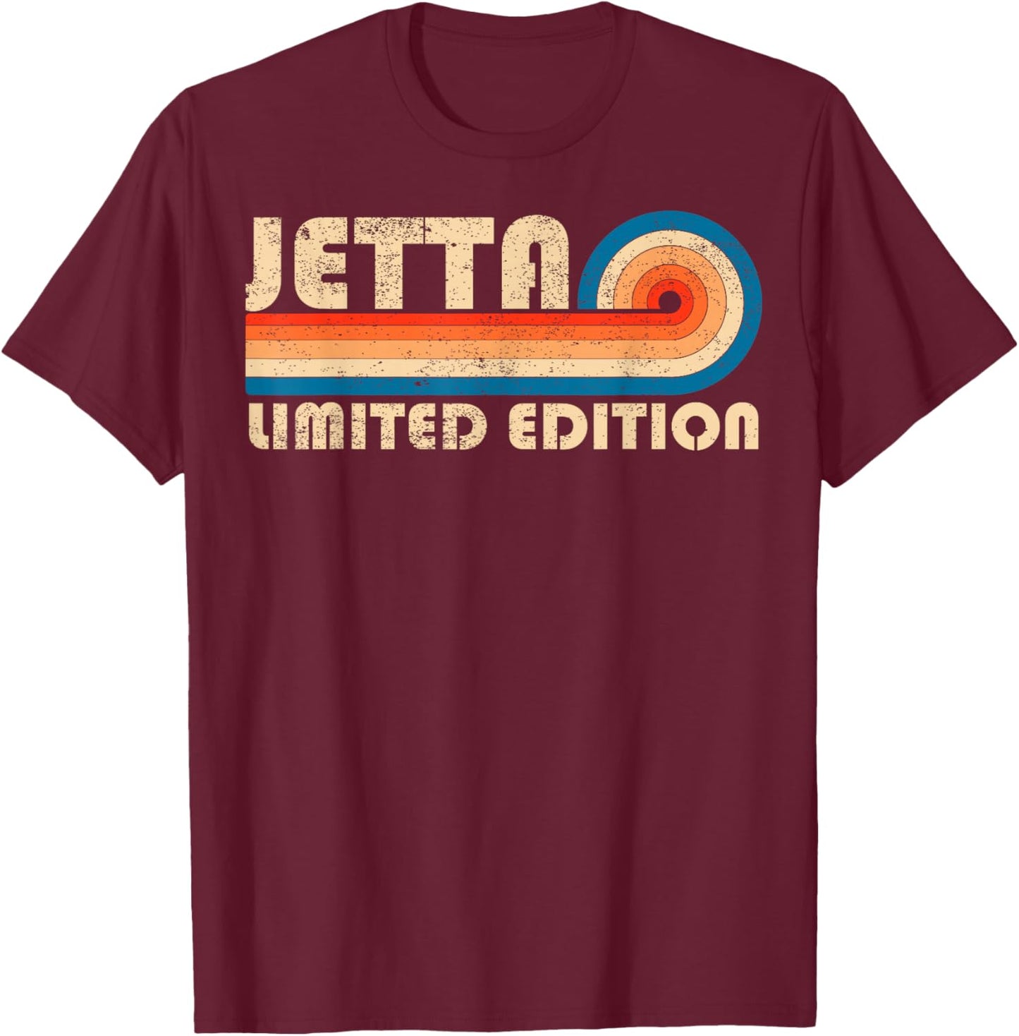 JETTA First Name Funny Retro Vintage Birthday T-Shirt - T-Shirt | Maroon