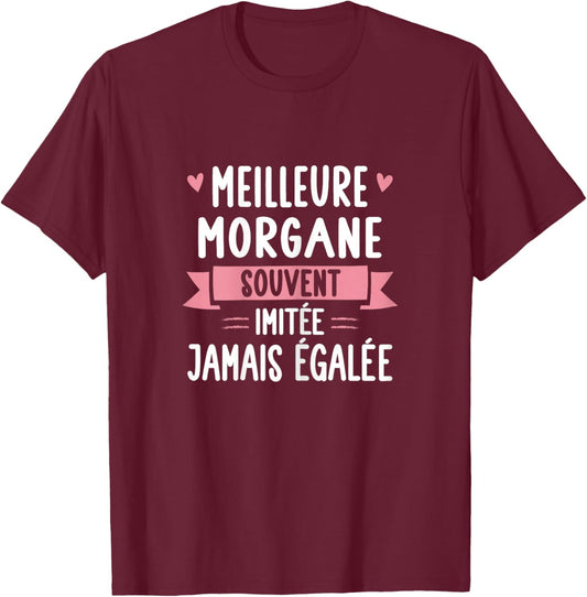 Unique Woman Humour Gift Personalized Name Morgane , Black, Female X-Small T-Shirt - T-Shirt | Maroon