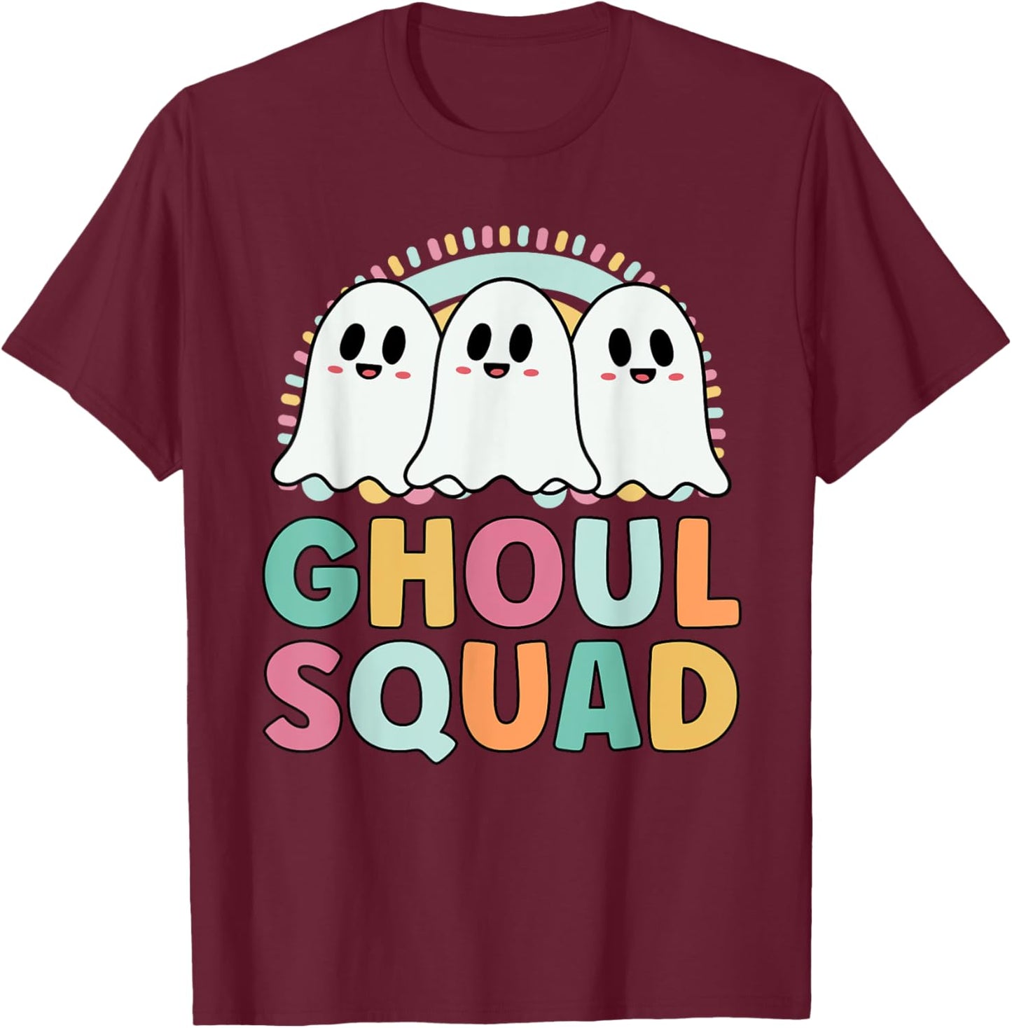 Ghoul Squad Funny Matching For Girls Halloween T-Shirt - T-Shirt | Maroon