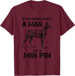 Min Pin Dad T-Shirt - T-Shirt | Maroon