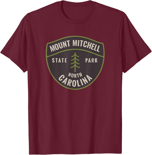 Mount Mitchell State Park North Carolina NC Bear Vacation T-Shirt - T-Shirt | Maroon