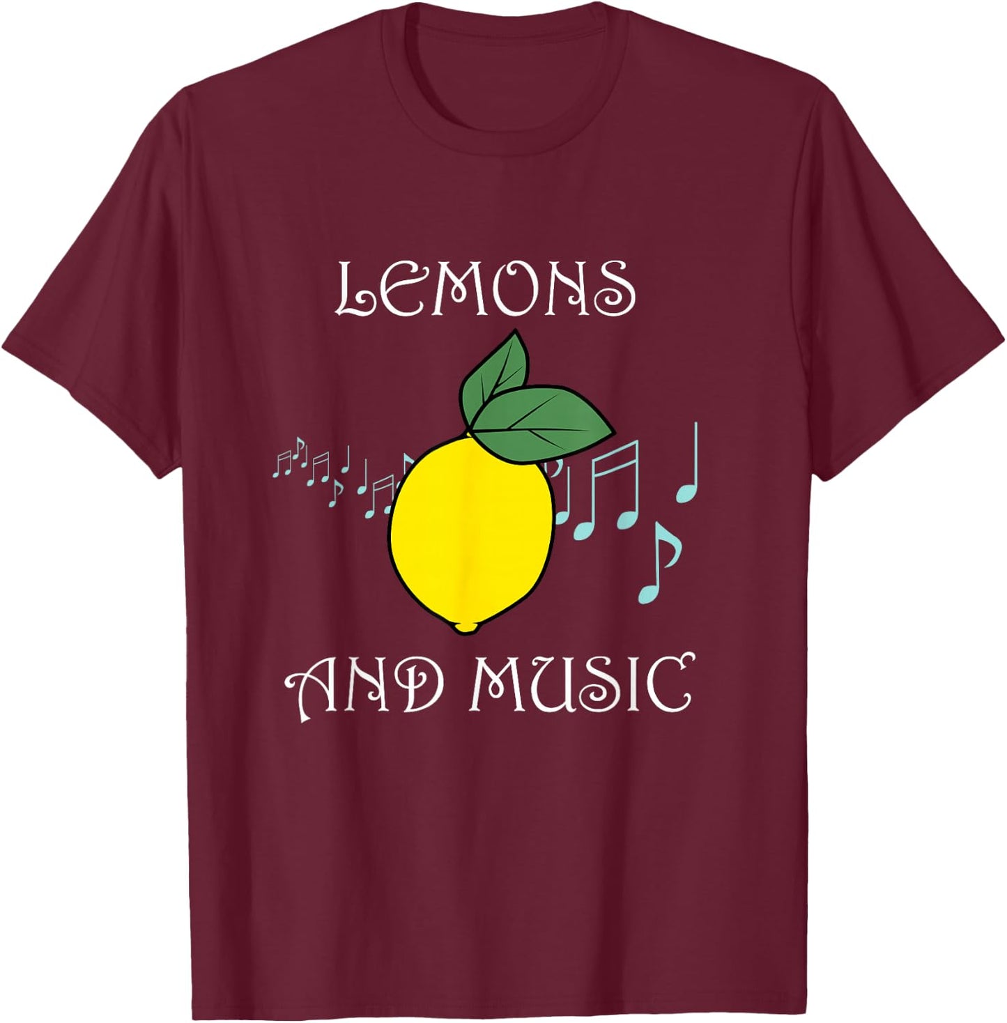 Music and Lemons Vitamin Lemonade Musician T-Shirt - T-Shirt | Maroon