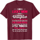 I Am A Lucky Mom I Have A Stubborn Daughter Funny T-Shirt - T-Shirt | Maroon