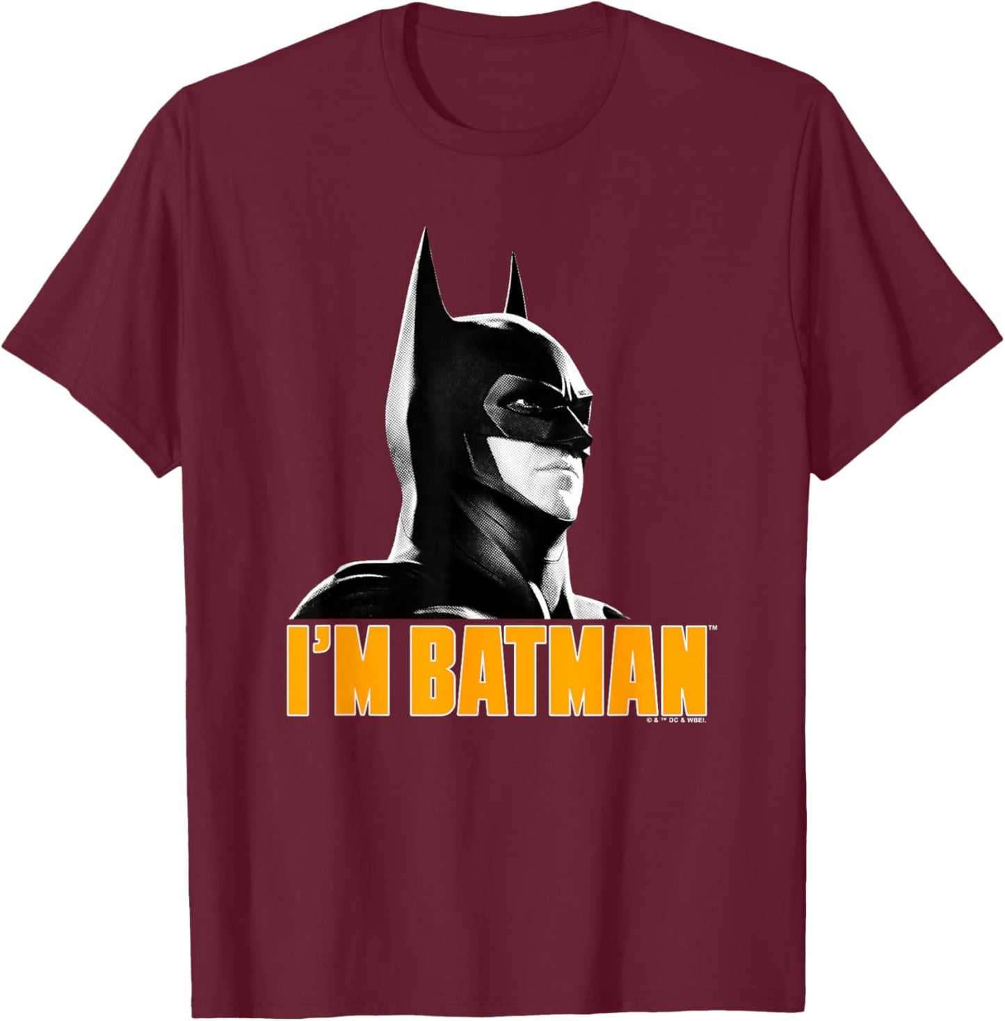 The Flash Movie Batman Portait T-Shirt - T-Shirt | Maroon