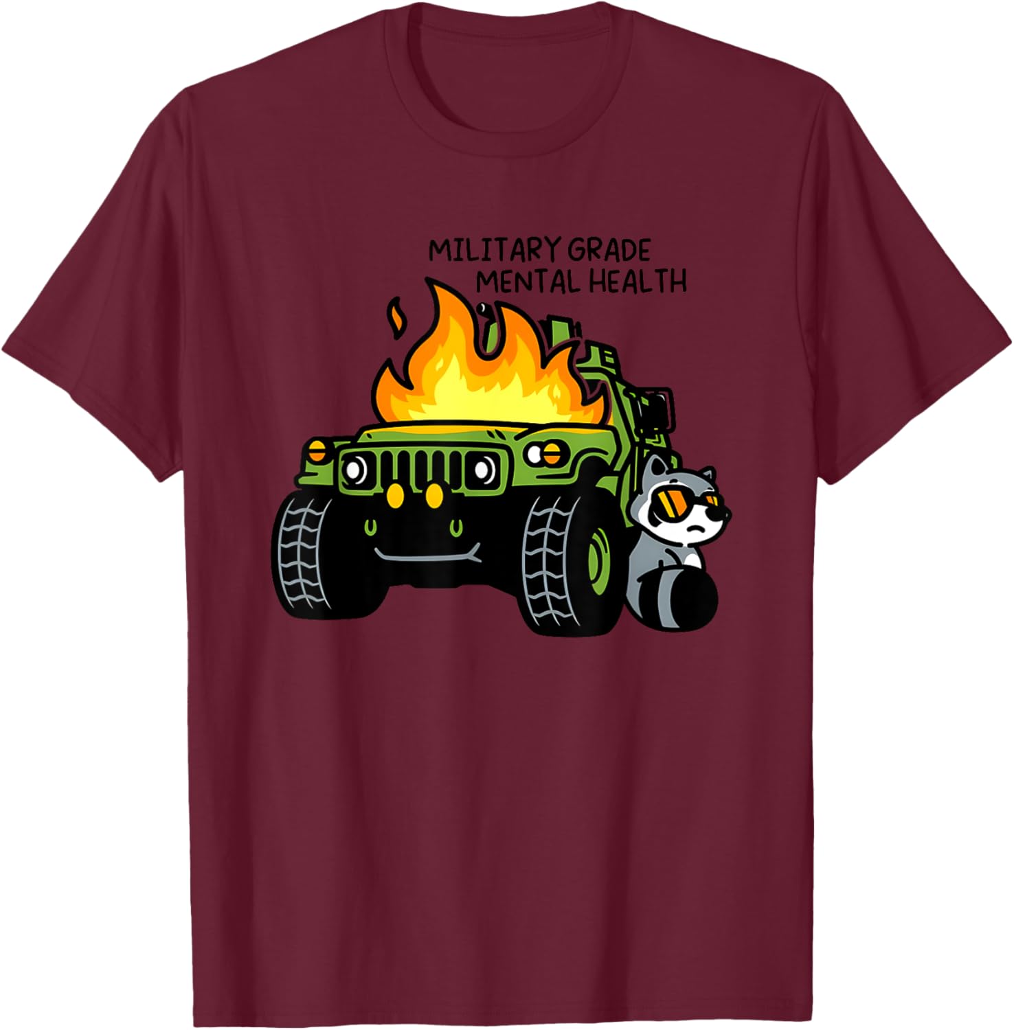 Military Grade Mental Health T-Shirt - T-Shirt | Maroon