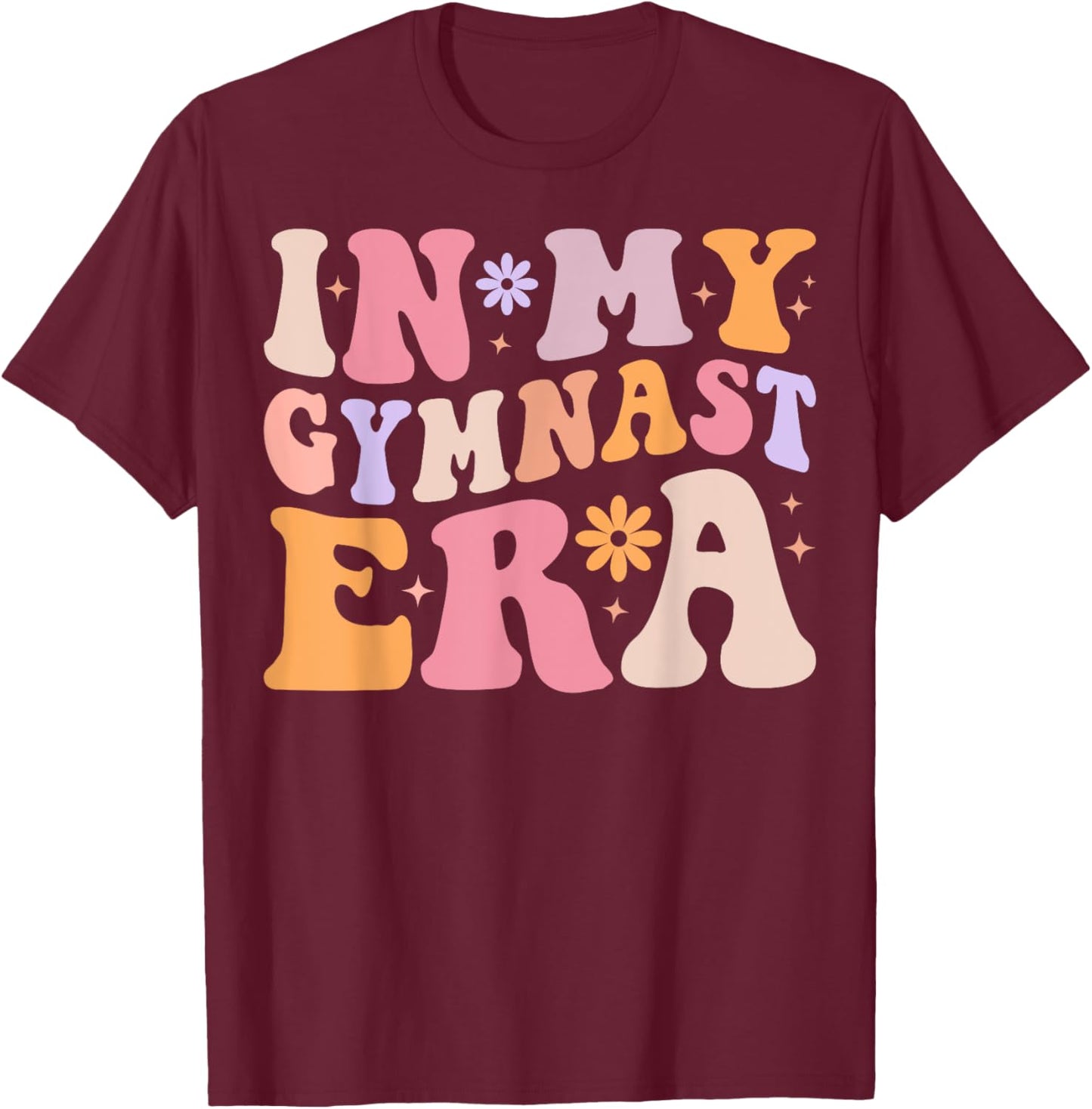 Groovy In My Gymnast Era Gymnast Gymnastic T-Shirt - T-Shirt | Maroon