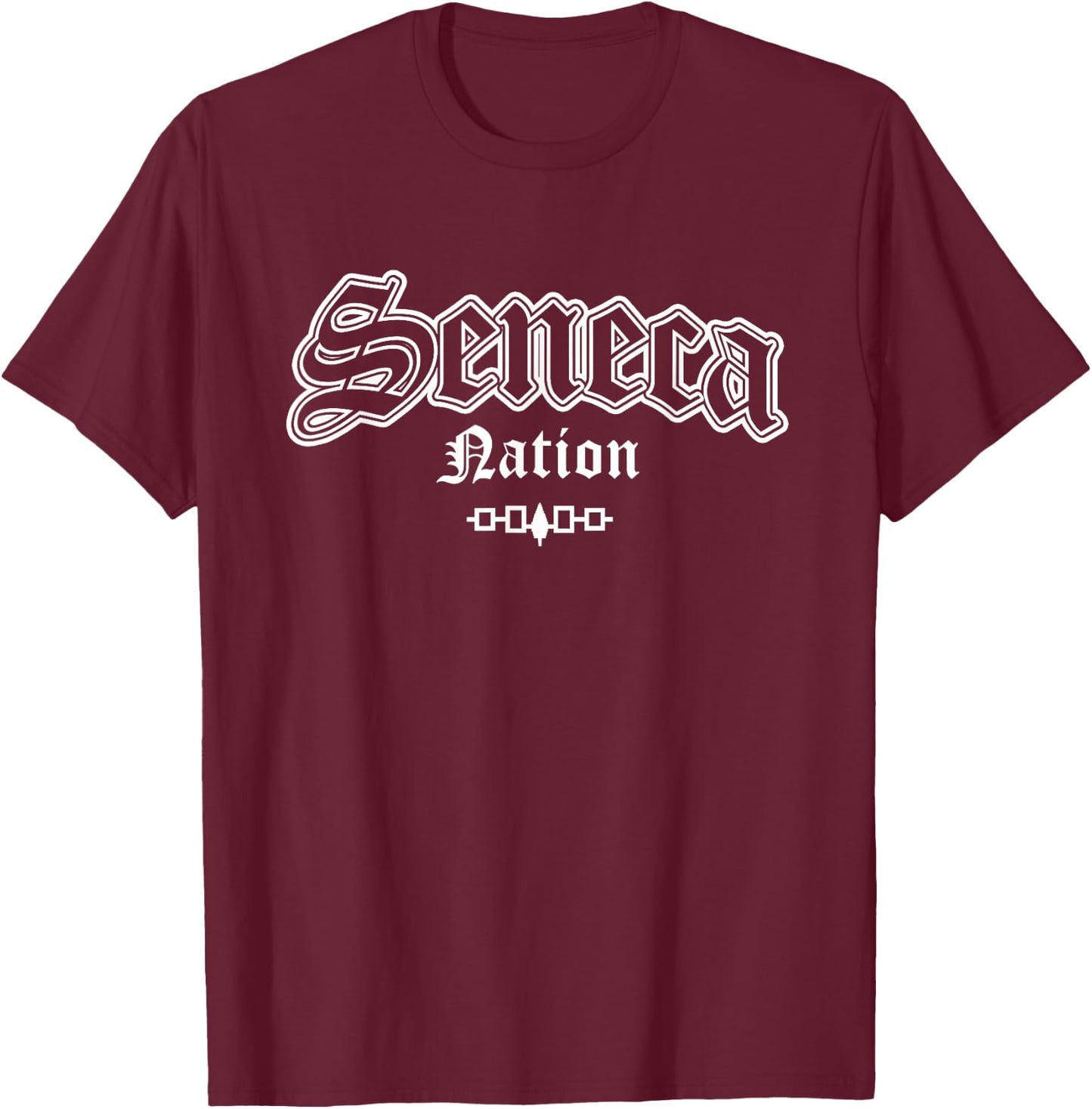 Seneca Nation Iroquois Flag Native American Indian T-Shirt - T-Shirt | Maroon