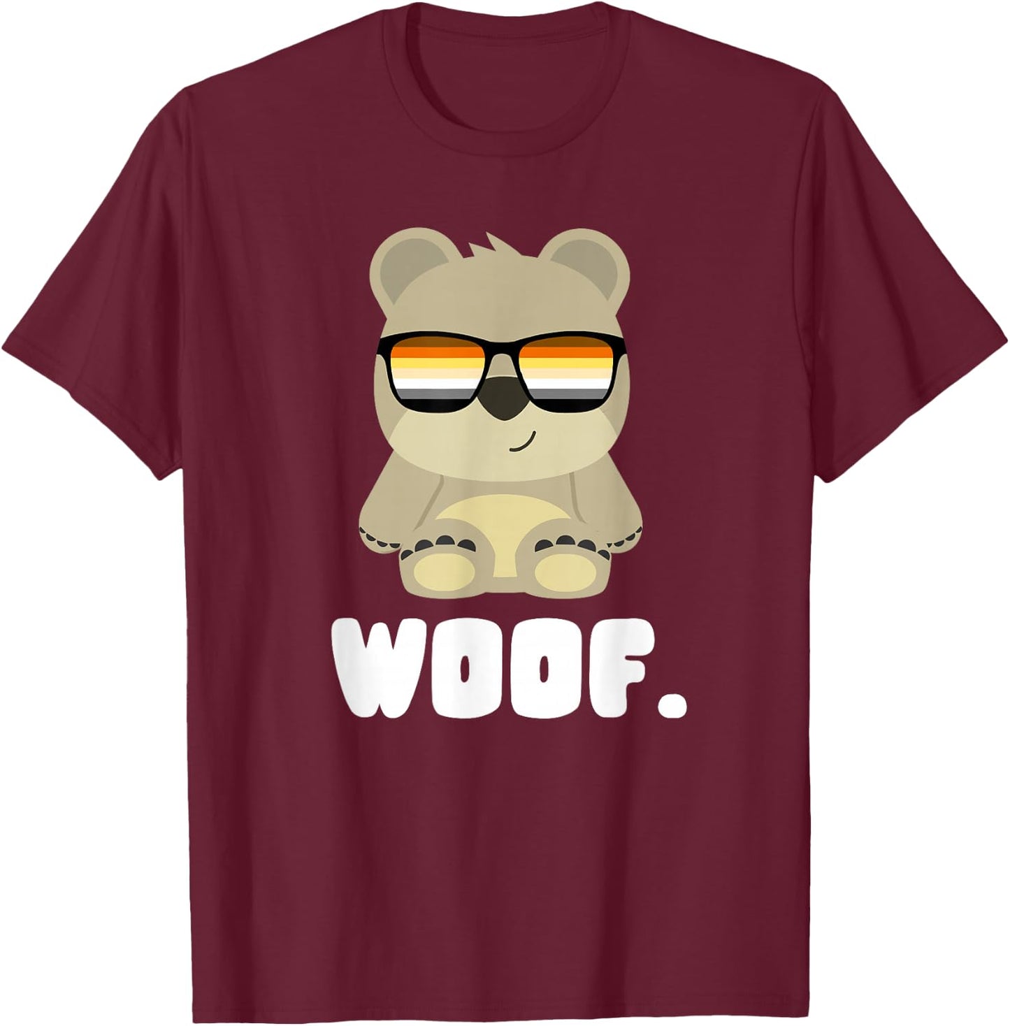 Woof - CSD Bears Gay T-Shirt - T-Shirt | Maroon