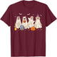 Ghost Dog Halloween Boo Ghosts Dogs Wearing Ghost Costume T-Shirt - T-Shirt | Maroon