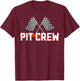 Race Car Driver Birthday Party Racing Family Pit Crew T-Shirt - T-Shirt | Maroon