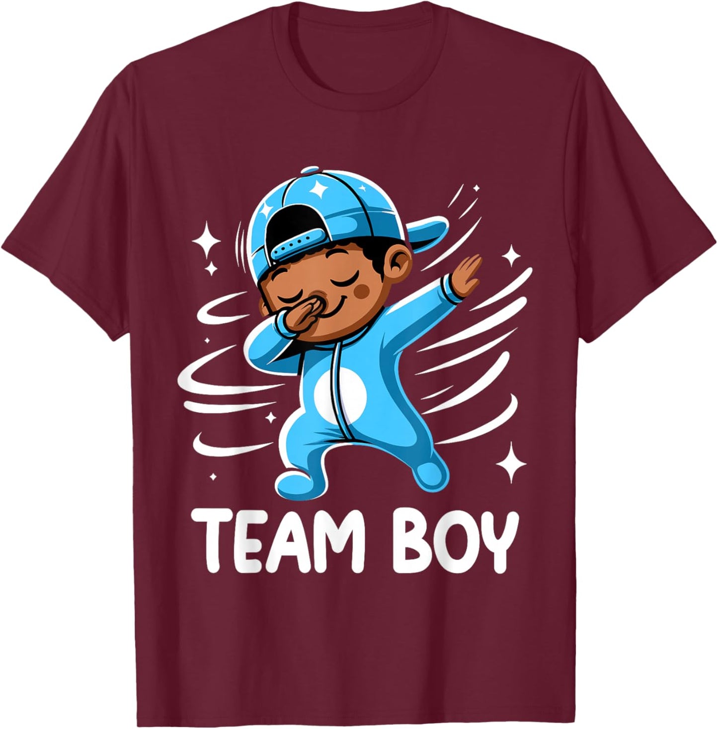Gender Reveal Party Team Boy Baby Announcement T-Shirt - T-Shirt | Maroon