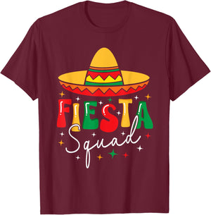 Cinco De Mayo Fiesta Squad Funny Mexican Fiesta 5 De Mayo T-Shirt - T-Shirt | Maroon