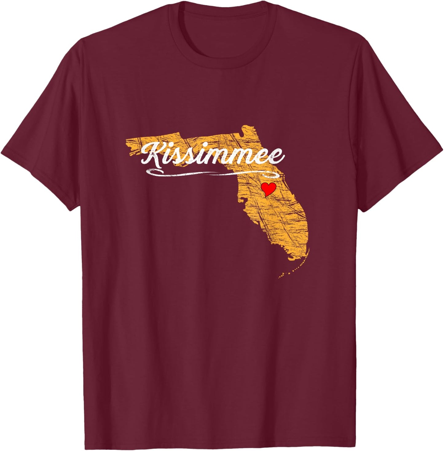 City of Kissimmee Florida Vacation Souvenir Graphic T-Shirt - T-Shirt | Maroon