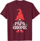 The Papa Gnome Funny Family Matching Group Christmas T-Shirt - T-Shirt | Maroon