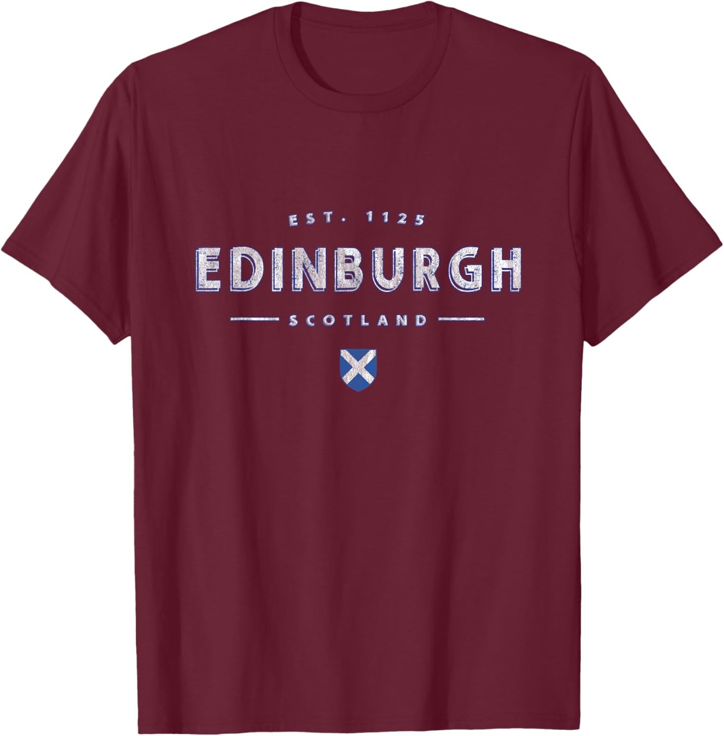 Edinburgh Scotland T-Shirt - T-Shirt | Maroon