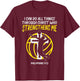 Can Do All Things Volleyball Religious Christian Men Women T-Shirt - T-Shirt | Maroon
