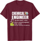 Chemical Definition Engineering Gift Chemical Engineer T-Shirt - T-Shirt | Maroon