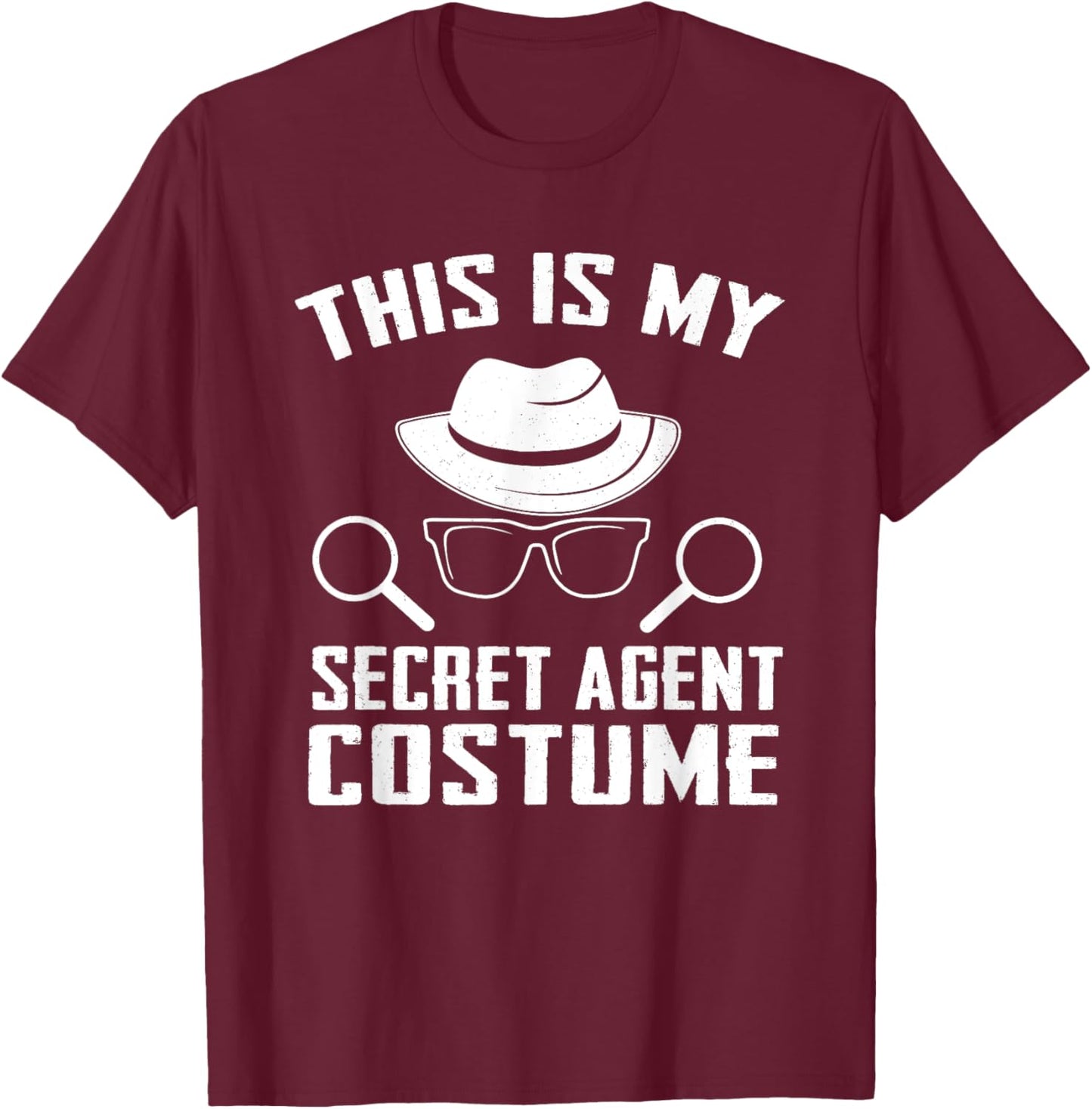 This Is My Secret Agent Costume Inspector Spy T-Shirt - T-Shirt | Maroon