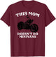 Funny Motorcycle Mom Biker Minivan Mother's Day Motor Bike T-Shirt - T-Shirt | Maroon