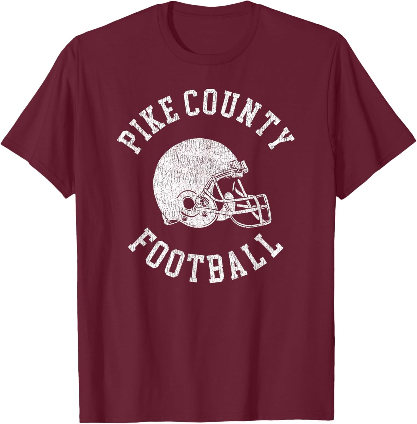 Pike County Football Throwback Football Helmet Retro T-Shirt - T-Shirt | Maroon