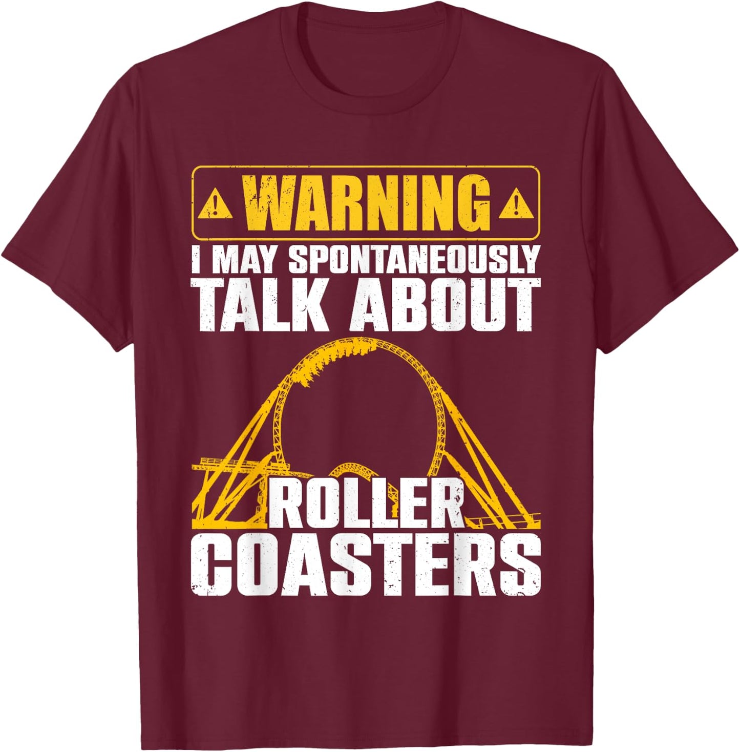 Cute Roller Coaster Women Ride Rollercoaster Lovers T-Shirt - T-Shirt | Maroon