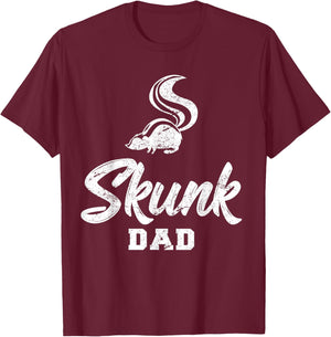 Skunk Dad - Animal Pet Lover Owner T-Shirt - T-Shirt | Maroon