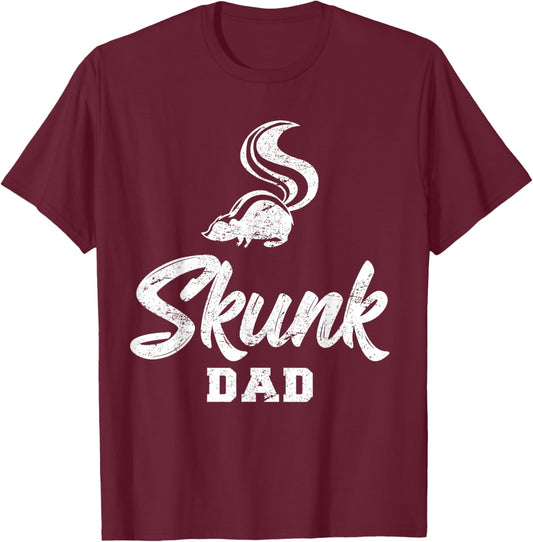 Skunk Dad - Animal Pet Lover Owner T-Shirt - T-Shirt | Maroon