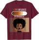 Doctor of Public Health DrPH Degree In Progress Black Afro T-Shirt - T-Shirt | Maroon