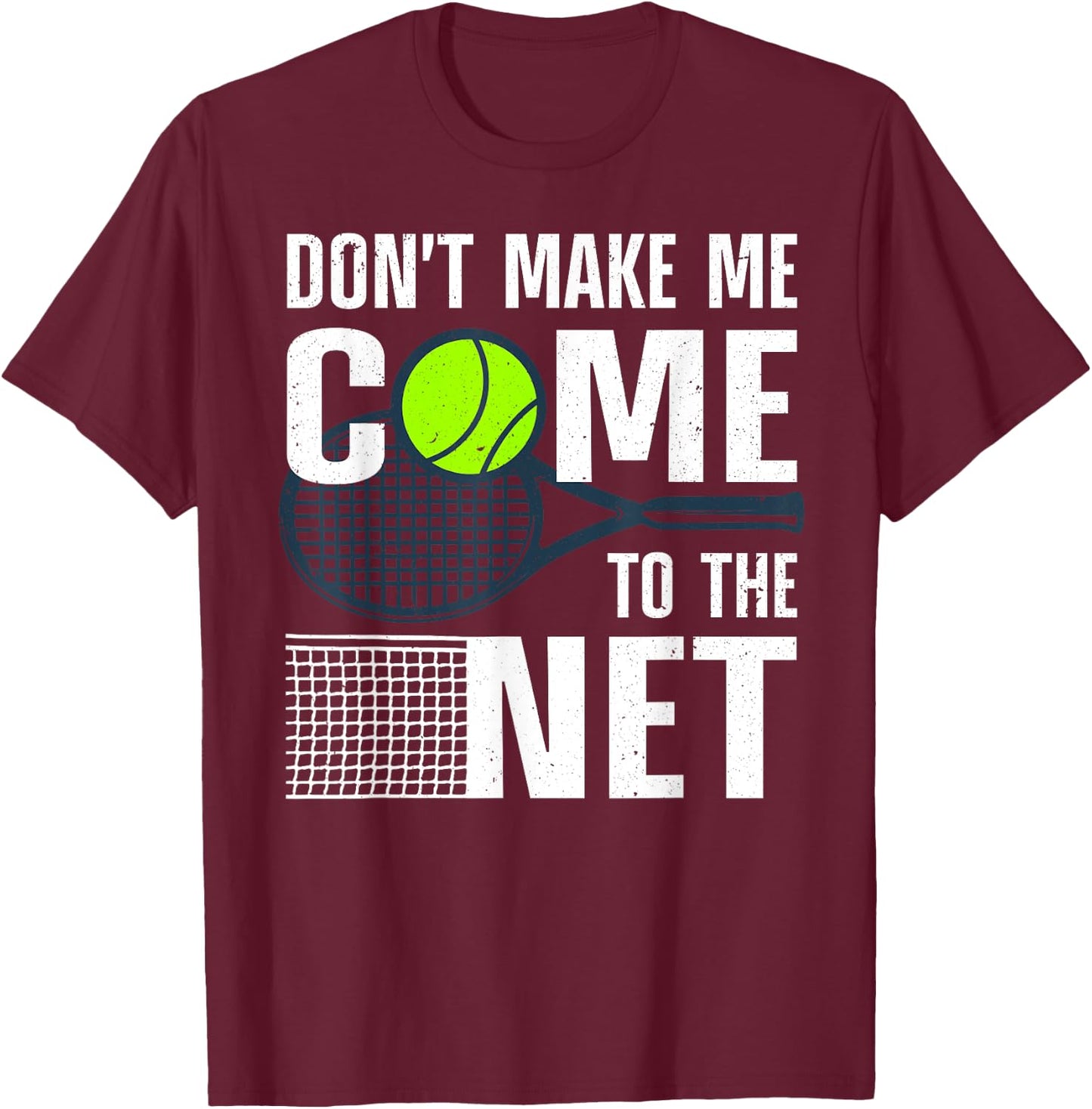 Funny Tennis Art Men Teens Tennis Player Lover T-Shirt - T-Shirt | Maroon