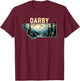 Darby Montana Outdoor Art Retro Hiking T-Shirt - T-Shirt | Maroon