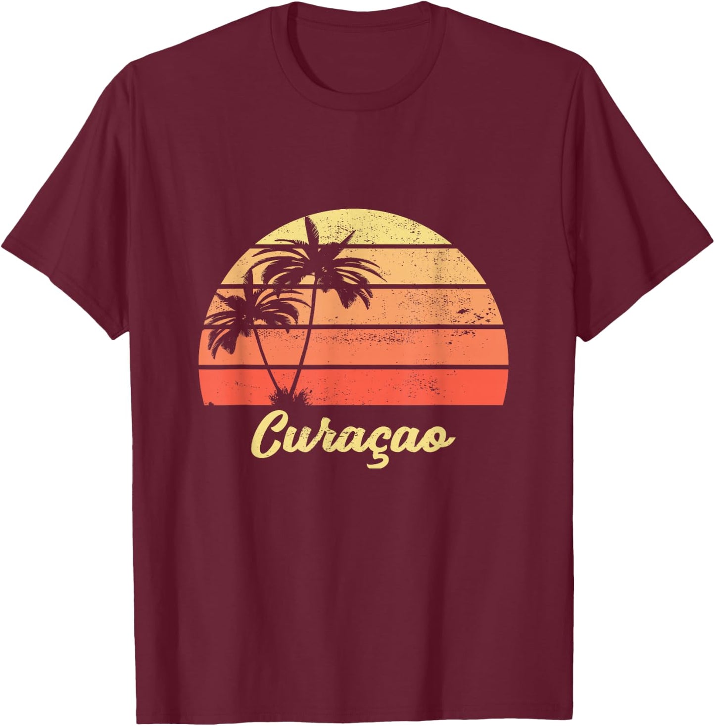 Curacao Shirt Holiday Vacation Cruise Travel T-Shirt - T-Shirt | Maroon