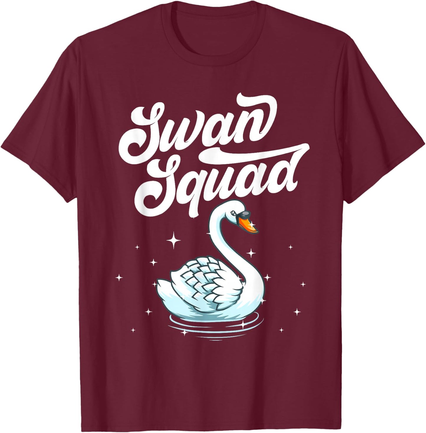 Cool Swan Women Bird Watcher Animal Waterfowl Lake T-Shirt - T-Shirt | Maroon