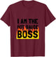 Hot Sauce Boss Funny T-Shirt - T-Shirt | Maroon
