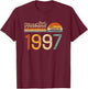 28th wedding anniversary 28 years - Best Husband Since 1997 T-Shirt - T-Shirt | Maroon