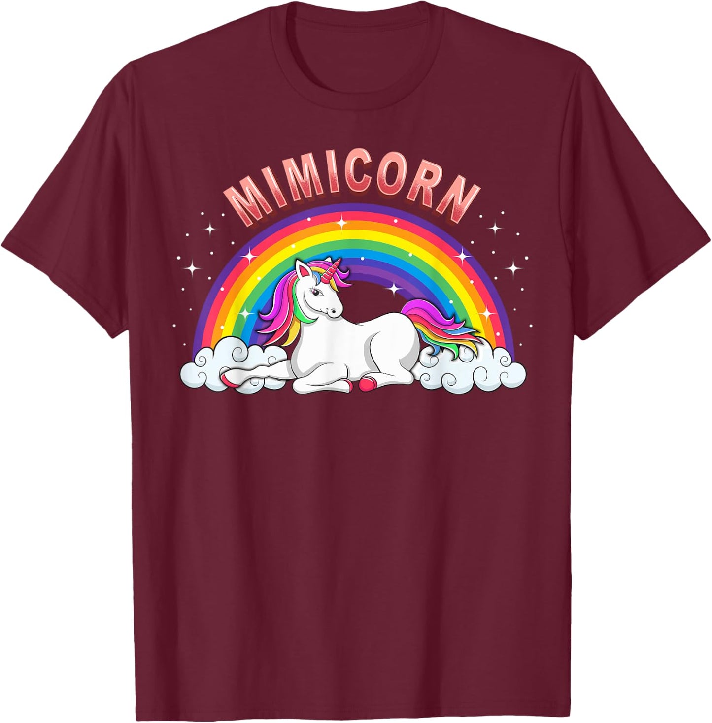 Mimicorn Shirt Mimi Unicorn Cute Graphic T-Shirt - T-Shirt | Maroon