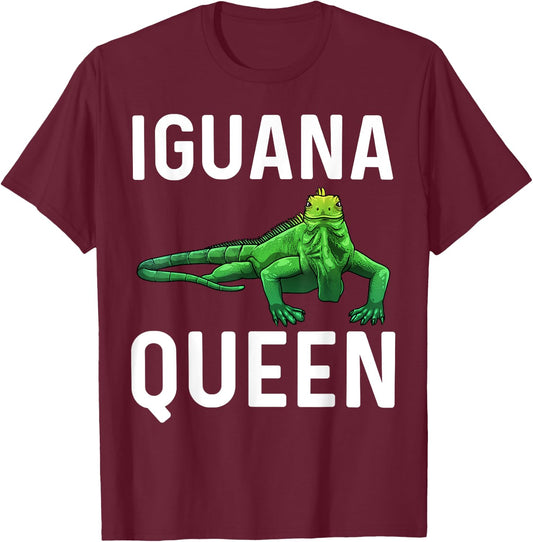 Funny Iguana Art For Girls Women Lizard Reptile Iguana Lover T-Shirt - T-Shirt | Maroon