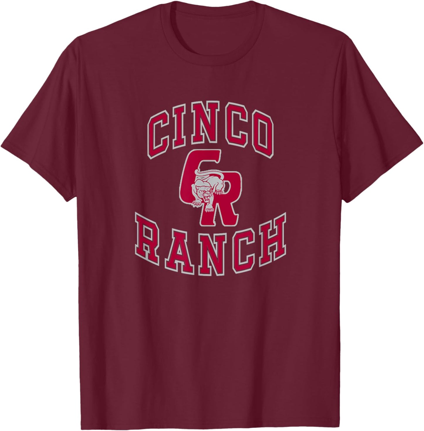 Cinco Ranch High School Cougars T-Shirt - T-Shirt | Maroon