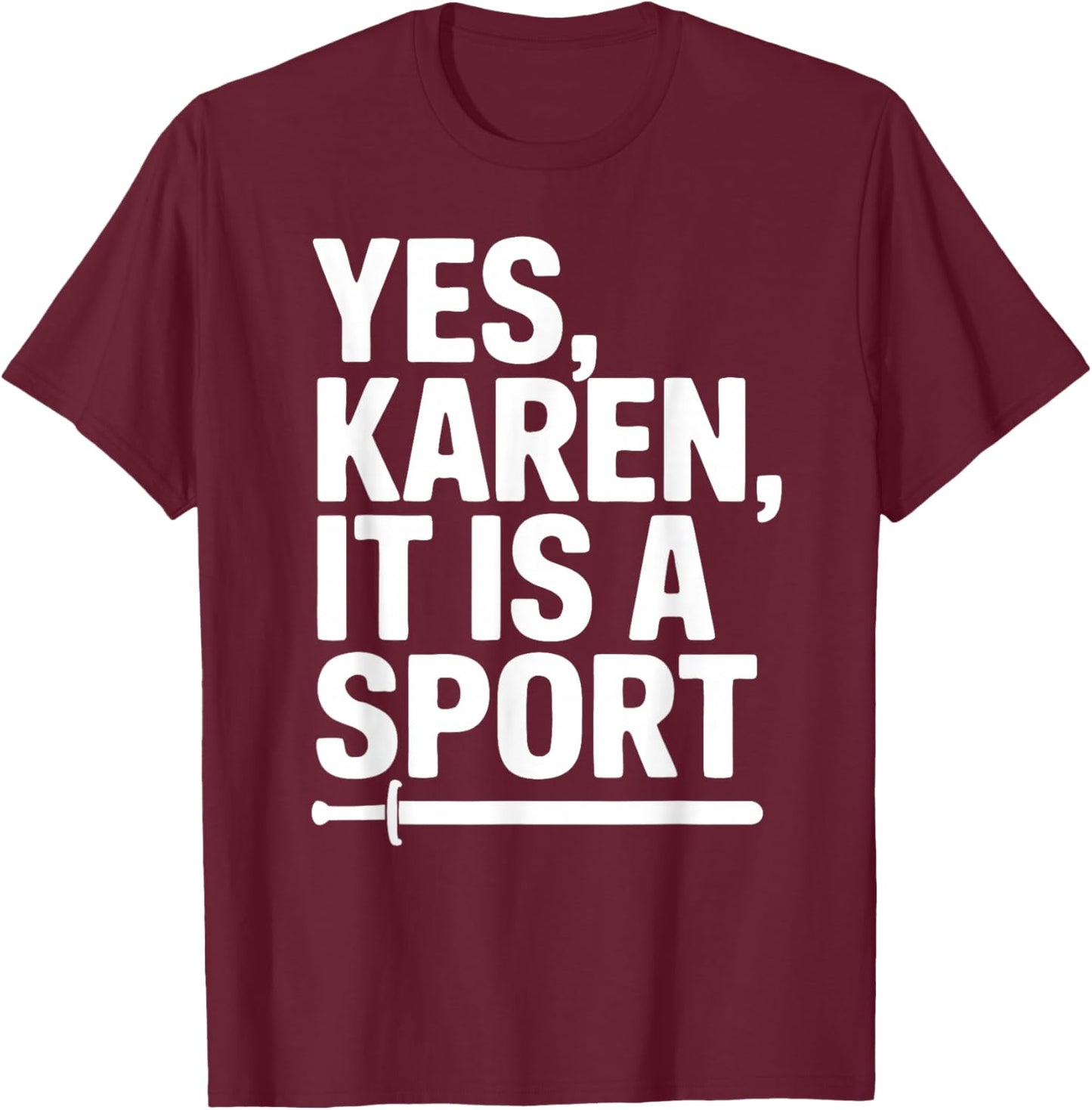 Funny Foam Sword Fighter LARP Battle Game Boffer T-Shirt - T-Shirt | Maroon