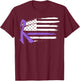 Lupus Awareness Month American Flag Autoimmune Disease T-Shirt - T-Shirt | Maroon