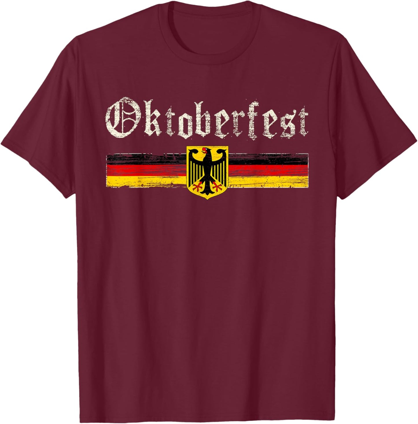 Vintage Oktoberfest Octoberfest German Drinking Festival T-Shirt - T-Shirt | Maroon