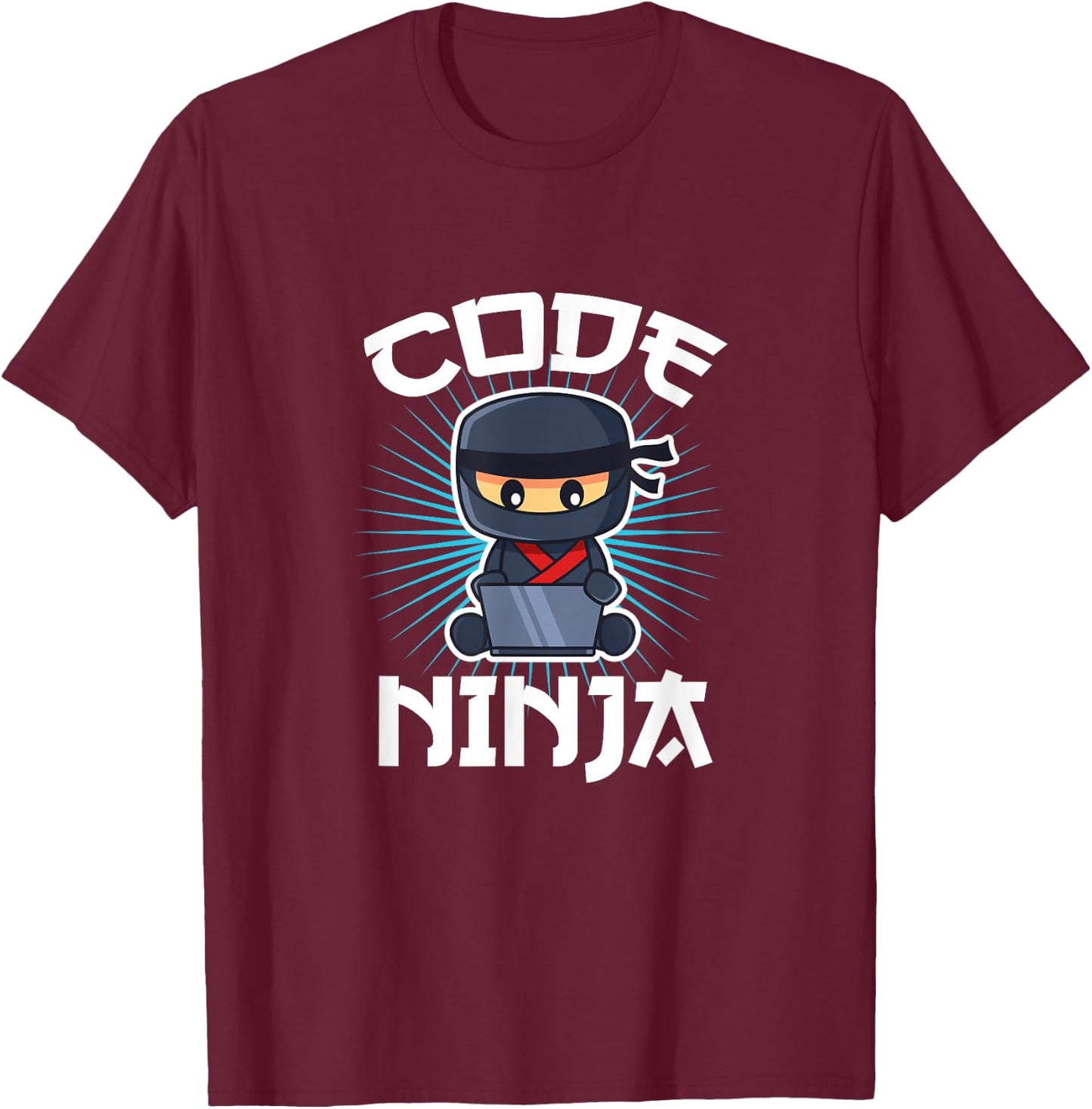 Code Ninja Programmer Coder Computer Programming Coding Small T-Shirt - T-Shirt | Maroon