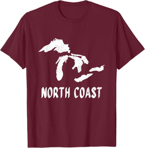 Unsalted Michigan, Great, Lakes, Michiganians, Traverse City T-Shirt - T-Shirt | Maroon