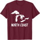 Unsalted Michigan, Great, Lakes, Michiganians, Traverse City T-Shirt - T-Shirt | Maroon