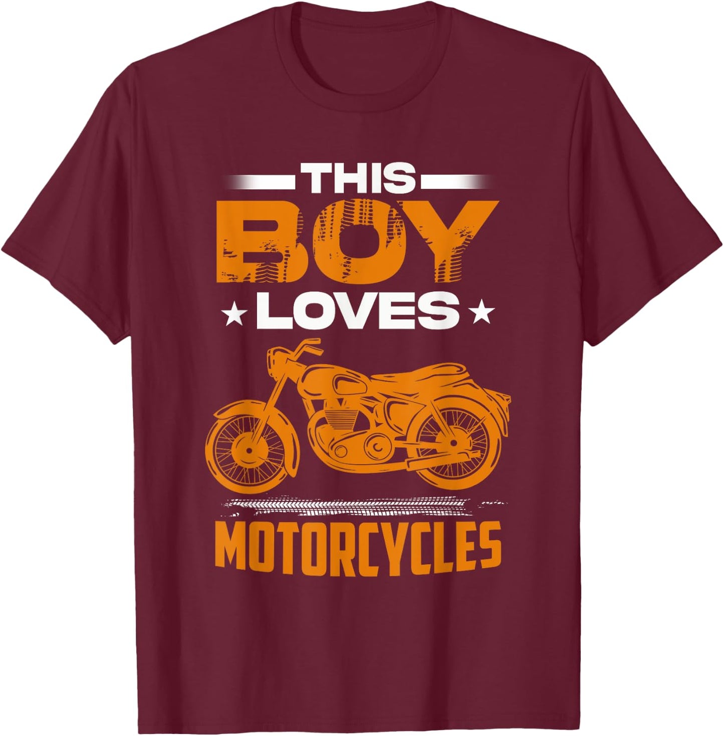 Kids Motorcycle Shirts For Boys Motor Bike Shirt For Kids T-Shirt - T-Shirt | Maroon